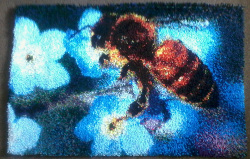 Completed Bee Rug